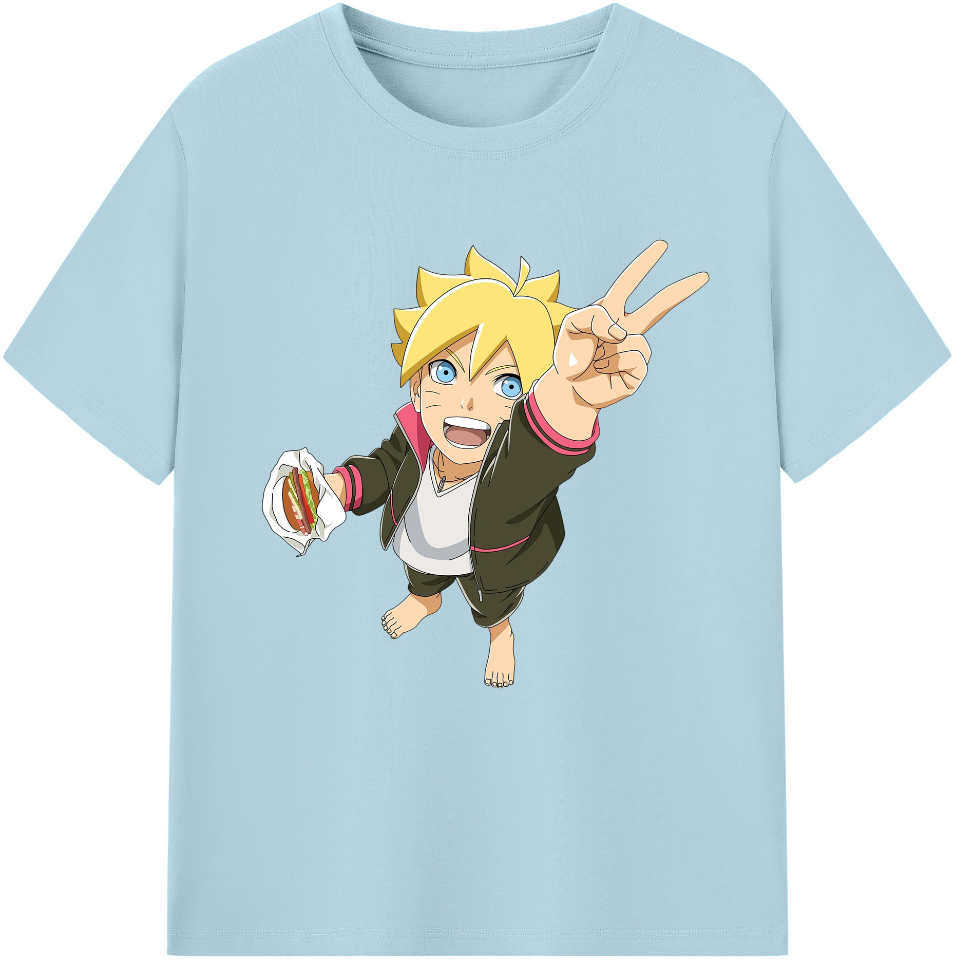 （画像用） NARUTO -ナルト- うずまき ボルト Uzumaki Boruto 綿100％半袖Tシャツ（フロントプリント）